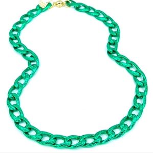 Metallic Emerald Necklace